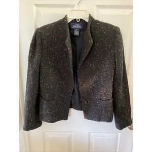 E.H. Woods tweed wool vintage blazer Black Size 10